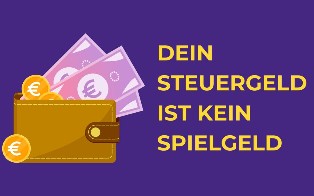 DEIN STEUERGELD – KEIN SPIELGELD